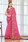 Madhula By Vallabhi Chiffon Brasso Ethnic Printed Saree Orders In India